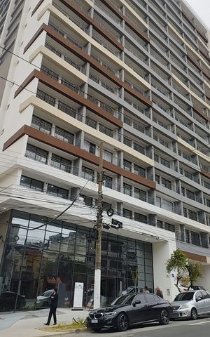 Studio para alugar com 27m², 1 quarto e sem vaga Studio para alugar com 27m², 1 quarto e sem vagaFachada