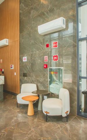 Studio à venda com 25m², 1 quarto e sem vaga Studio à venda com 25m², 1 quarto e sem vagaHall social