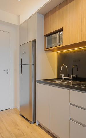 Studio para alugar com 24m², 1 quarto e sem vagaCozinha