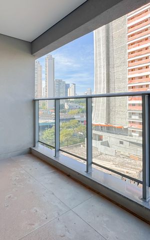 Studio à venda com 26m², 1 quarto e sem vagaVaranda