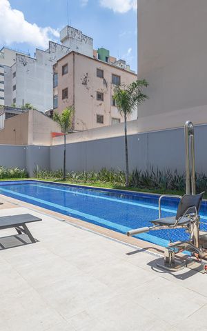 Studio à venda com 25m², 1 quarto e sem vagaPiscina