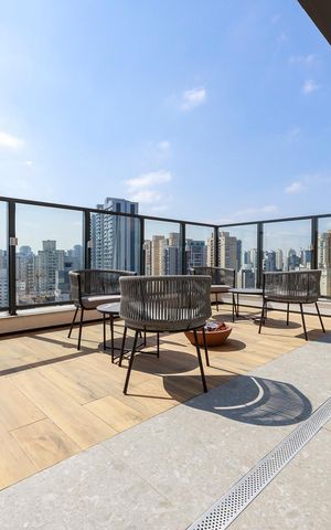 Studio à venda com 25m², 1 quarto e sem vaga Studio à venda com 25m², 1 quarto e sem vagaRooftop