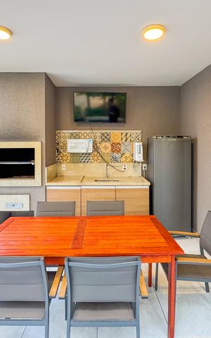 Apartamento à venda com 34m², 1 quarto e 1 vagaChurrasqueiras