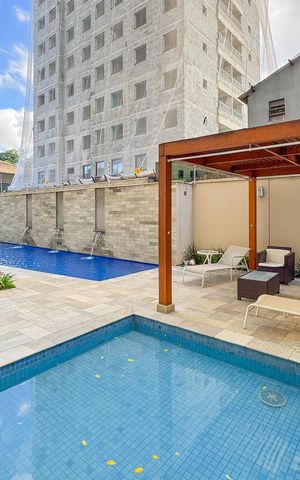 Apartamento à venda com 34m², 1 quarto e 1 vagaPiscina