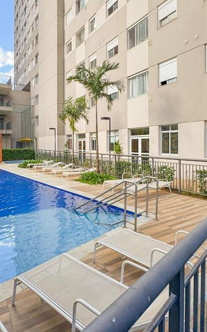 Apartamento à venda com 34m², 1 quarto e 1 vagaPiscina