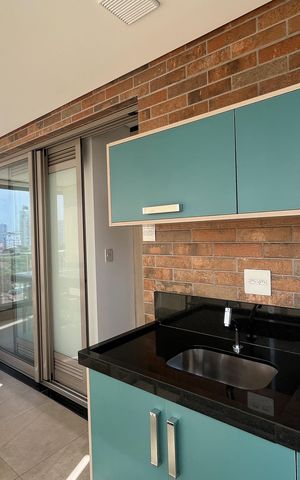Apartamento para alugar com 65m², 1 quarto e 1 vagaVaranda gourmet