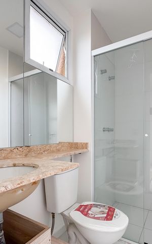 Studio para alugar com 32m², 1 quarto e 1 vaga Studio para alugar com 32m², 1 quarto e 1 vagaBanheiro