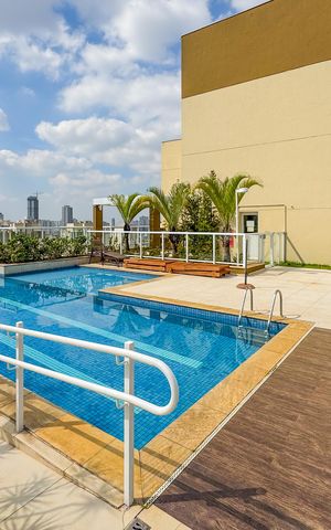 Studio para alugar com 32m², 1 quarto e 1 vaga Studio para alugar com 32m², 1 quarto e 1 vagaPiscina