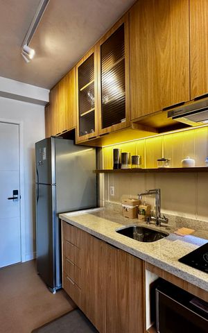 Studio à venda com 26m², 1 quarto e sem vaga Studio à venda com 26m², 1 quarto e sem vagaCozinha