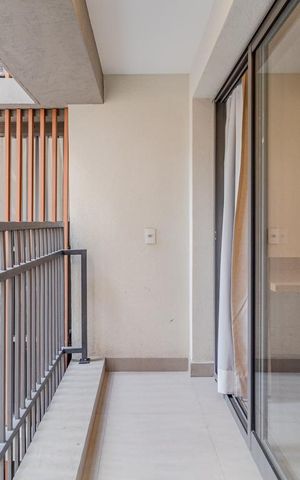 Studio à venda com 26m², 1 quarto e sem vagaVaranda