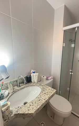 Apartamento à venda com 57m², 2 quartos e 1 vaga Apartamento à venda com 57m², 2 quartos e 1 vagaBanheiro da Suíte