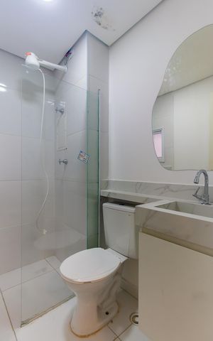 Studio para alugar com 38m², 1 quarto e sem vaga Studio para alugar com 38m², 1 quarto e sem vagaBanheiro
