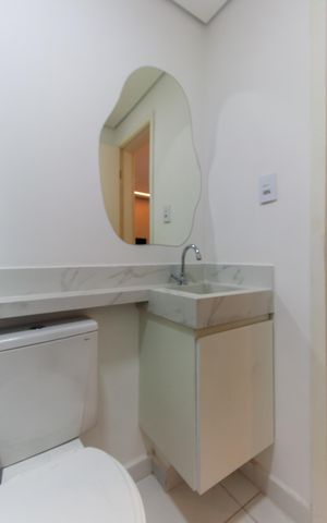 Studio para alugar com 38m², 1 quarto e sem vaga Studio para alugar com 38m², 1 quarto e sem vagaBanheiro