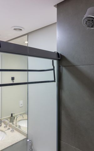 Studio para alugar com 27m², 1 quarto e sem vaga Studio para alugar com 27m², 1 quarto e sem vagaBanheiro