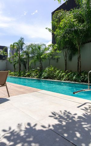 Studio para alugar com 27m², 1 quarto e sem vaga Studio para alugar com 27m², 1 quarto e sem vagaÁrea comum - Piscina