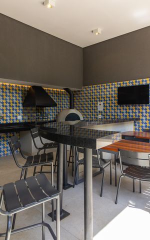 Studio para alugar com 27m², 1 quarto e sem vaga Studio para alugar com 27m², 1 quarto e sem vagaÁrea comum - Churrasqueira