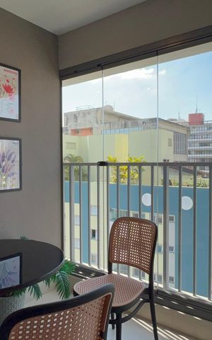 Studio à venda com 28m², 1 quarto e sem vaga Studio à venda com 28m², 1 quarto e sem vagaVaranda