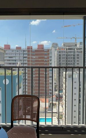 Studio à venda com 28m², 1 quarto e sem vaga Studio à venda com 28m², 1 quarto e sem vagaVaranda