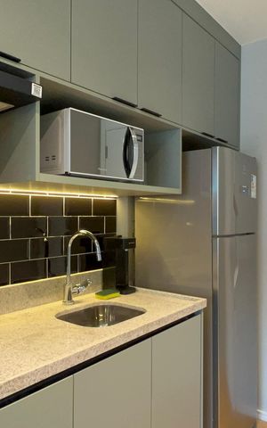 Studio à venda com 28m², 1 quarto e sem vaga Studio à venda com 28m², 1 quarto e sem vagaCozinha