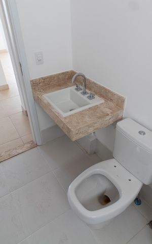 Apartamento para alugar com 134m², 3 quartos e 2 vagasBanheiro Social
