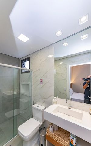 Apartamento para alugar com 90m², 3 quartos e 2 vagasBanheiro da Suíte