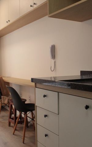 Studio à venda com 26m², 1 quarto e sem vagaCozinha
