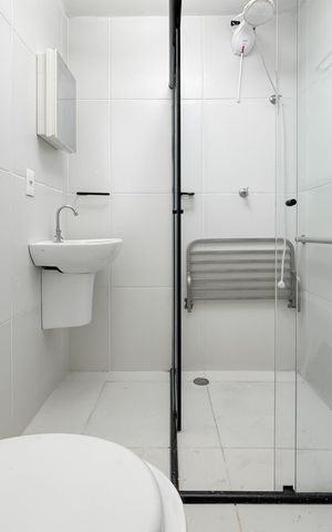 Studio à venda com 38m², 1 quarto e sem vaga Studio à venda com 38m², 1 quarto e sem vagaBanheiro