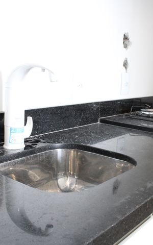 Studio para alugar com 33m², 1 quarto e 1 vagaDetalhe da cozinha