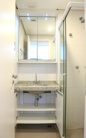 Apartamento à venda com 43m², 1 quarto e 1 vagaBanheiro