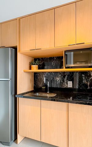 Studio para alugar com 25m², 1 quarto e sem vagaCozinha