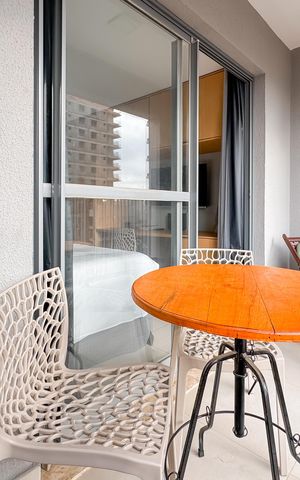 Studio para alugar com 25m², 1 quarto e sem vagaVaranda