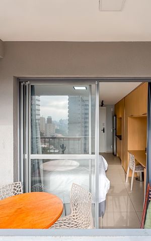 Studio para alugar com 25m², 1 quarto e sem vagaVaranda