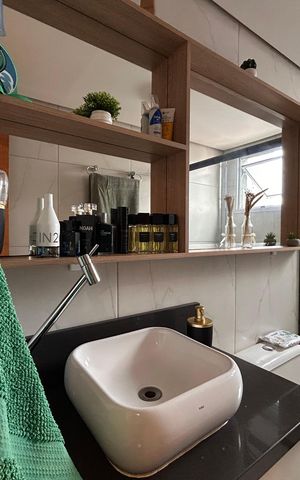 Apartamento à venda com 65m², 2 quartos e 1 vaga Apartamento à venda com 65m², 2 quartos e 1 vagaBanheiro Social
