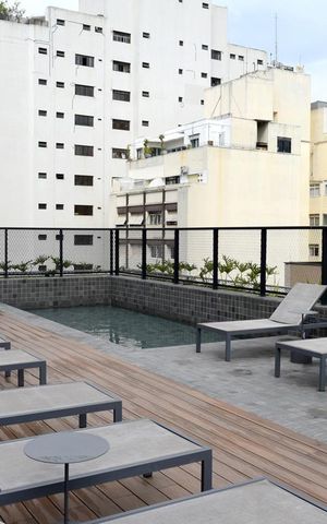 Studio para alugar com 37m², 1 quarto e sem vagaPiscina