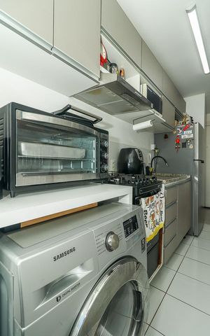 Apartamento à venda com 55m², 2 quartos e 1 vagaCozinha e Área de Serviço