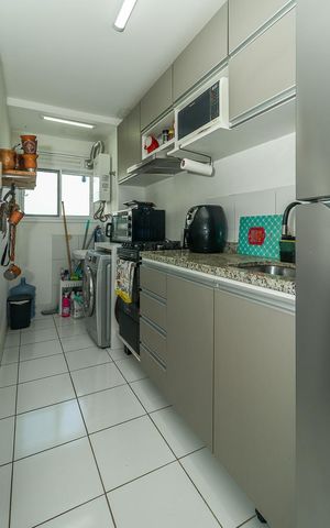 Apartamento à venda com 55m², 2 quartos e 1 vagaCozinha e Área de Serviço