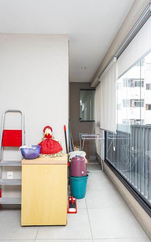 Apartamento à venda com 64m², 1 quarto e 1 vaga Apartamento à venda com 64m², 1 quarto e 1 vagaVaranda e Área de Serviço