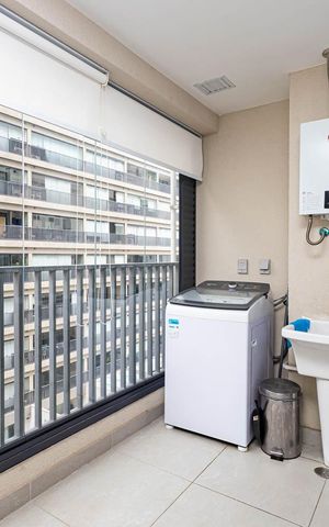 Apartamento à venda com 64m², 1 quarto e 1 vaga Apartamento à venda com 64m², 1 quarto e 1 vagaVaranda e Área de Serviço