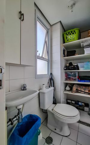 Apartamento à venda com 142m², 3 quartos e 3 vagas Apartamento à venda com 142m², 3 quartos e 3 vagasBanheiro de Serviço