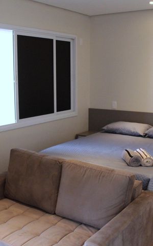 Studio para alugar com 35m², 1 quarto e 1 vagaQuarto