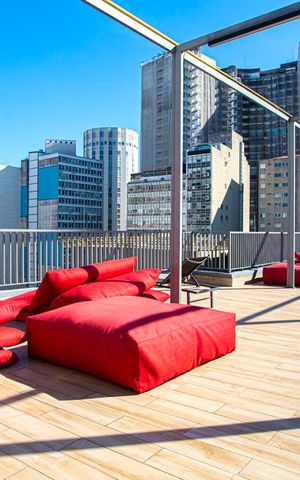 Studio para alugar com 23m², 1 quarto e sem vaga Studio para alugar com 23m², 1 quarto e sem vagaÁrea comum - Terraço