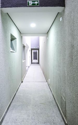 Apartamento à venda com 34m², 1 quarto e sem vagaCorredor de acesso