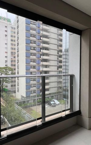 Studio para alugar com 38m², 1 quarto e 1 vaga Studio para alugar com 38m², 1 quarto e 1 vagaSacada