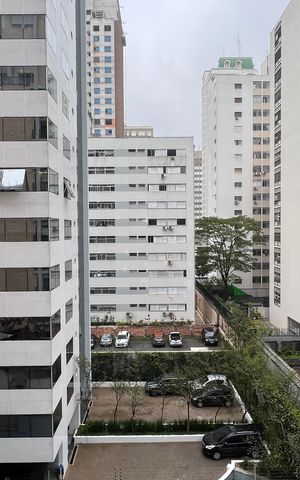 Studio para alugar com 38m², 1 quarto e 1 vaga Studio para alugar com 38m², 1 quarto e 1 vagaVista da Sacada