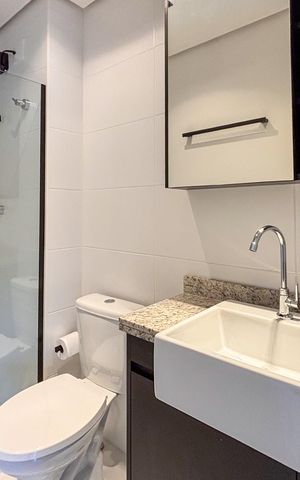 Apartamento para alugar com 38m², 1 quarto e 1 vaga Apartamento para alugar com 38m², 1 quarto e 1 vagaBanheiro