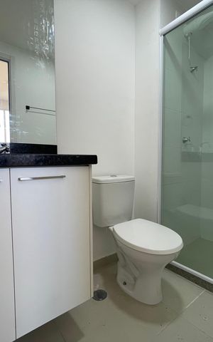 Apartamento para alugar com 25m², 1 quarto e sem vaga Apartamento para alugar com 25m², 1 quarto e sem vagaBanheiro da Suíte