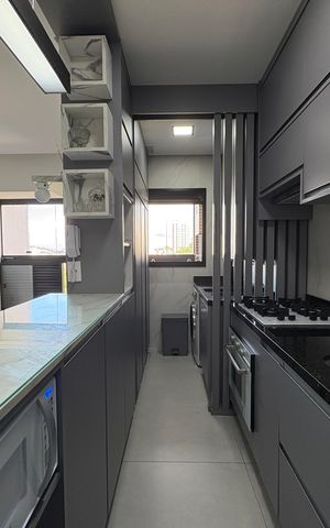 Apartamento para alugar com 58m², 2 quartos e 2 vagasCozinha e Área de Serviço