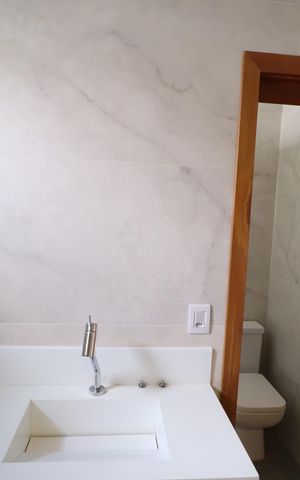 Casa de condomínio para alugar com 218m², 4 quartos e 2 vagasBanheiro Suíte 4