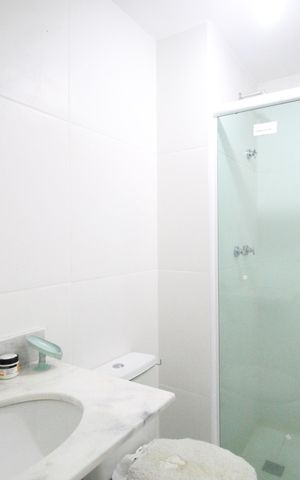 Apartamento à venda com 75m², 2 quartos e 1 vagaBanheiro da suíte