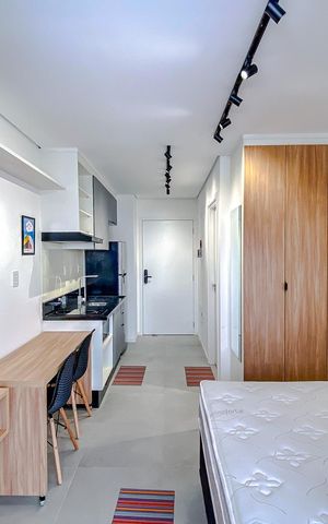 Studio para alugar com 25m², 1 quarto e sem vagaSala/Quarto